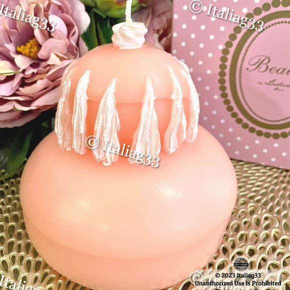 LADUREE Rose Scented Candle BOUGIE RELIGIEUSE The & Beaute Paris - Pink & White - Picture 9 of 14